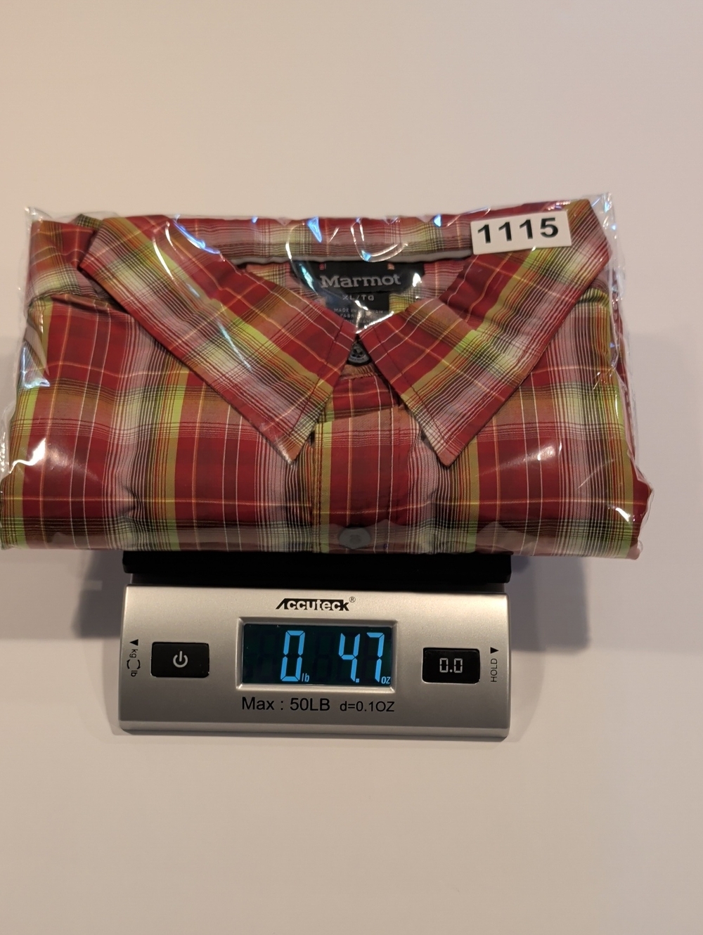 MARMOT Plaid Button Down Shirt Mens XL Red Yellow Short Sleeve Outdoor Lightweig - Picture 9 of 9